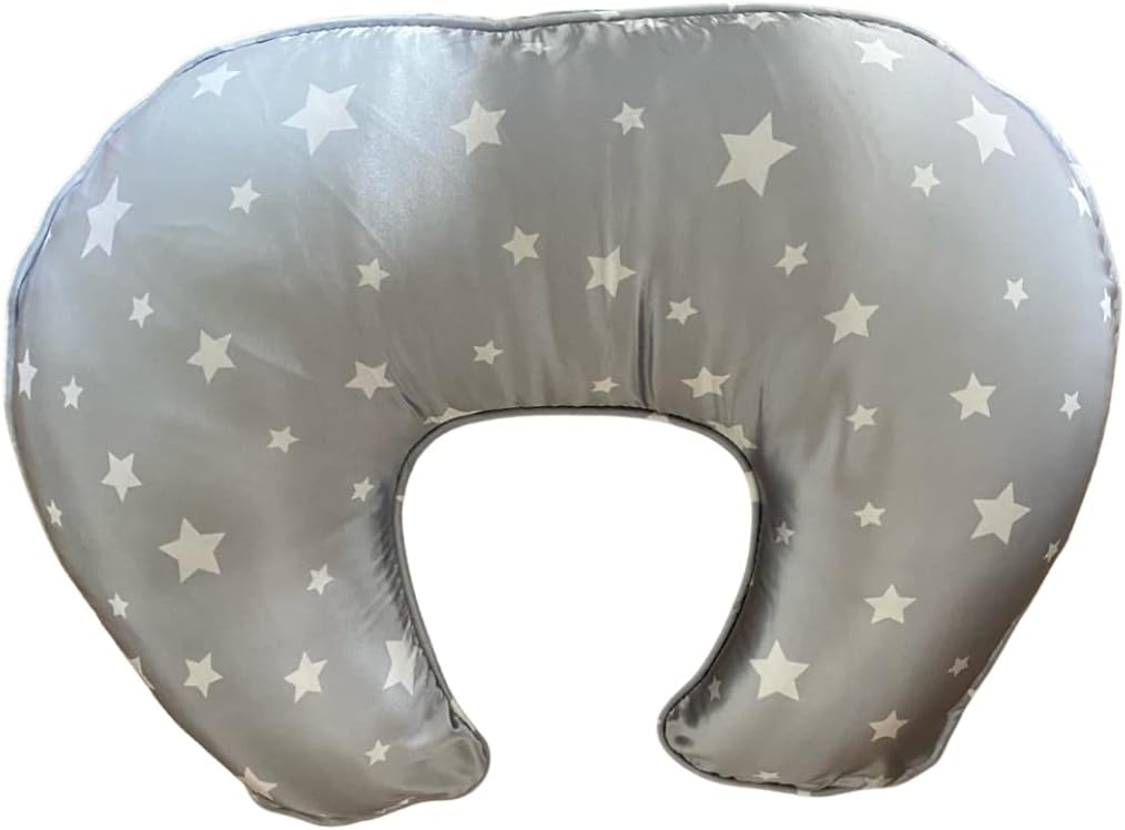 Mane by Tim & Tam SATIN NURSING PILLOW COVER (GREY STARS) - Image 3