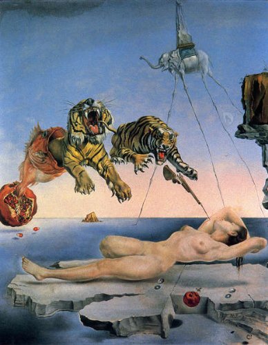 サルバドール・ダリ 目覚めの一瞬前　リトグラフ Amazon.co.jp: ダリ・「目覚めの一週前、ザクロの実のまわりを一匹の