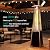 YITAHOME Patio Heater, 48,000 Btu Outdoor Pyramid Patio Heater, Quartz Glass Tube Propane Heater with Cover and Wheels for Patio, Backyard, Garden, Black