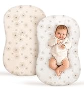Termichy Baby Lounger Covers for Newborns: Muslin Lounger Pillow Covers Fit for Snuggle Me for Co...
