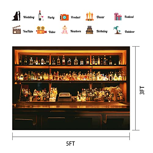 Fondo Vinilo 5x3 ft para Fotografía Bar y Bebidas miniatura 2