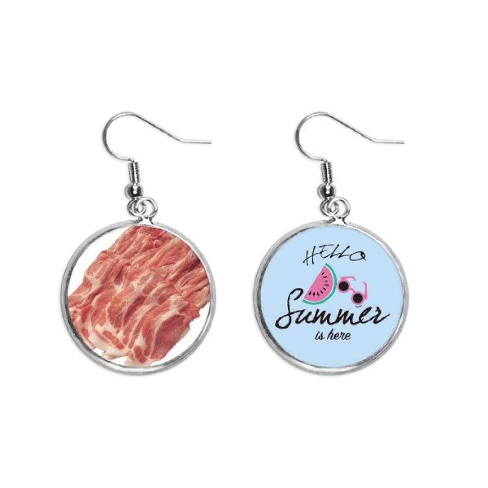 Rollo de carne pendientes de sandía con textura de la comida real 5