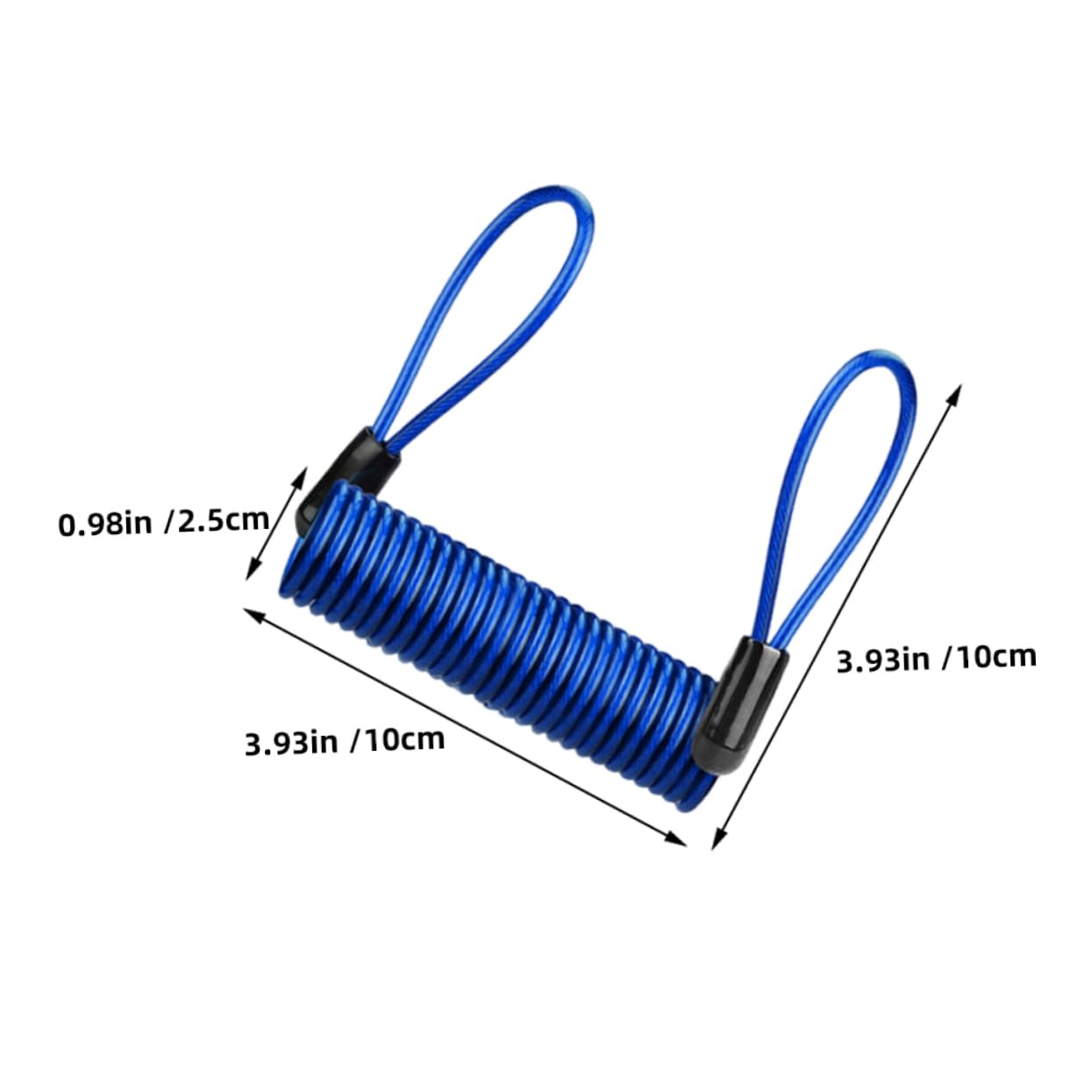 SUPVOX 3pcs Bicycle Security Reminder Cable Durable Theft Spring Lock Wire for Disc Brake Locks Safety for Motorcycles Bikes and Scooters