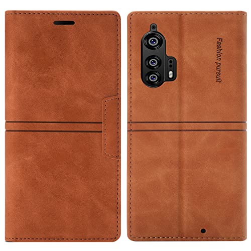OKZone Coque Motorola Moto Edge Plus, Etui Motorola Moto Edge Plus [Magnétique] TPU Antichoc Housse Cuir Premium en Cuir PU [Fentes pour Cartes] [Etui à...