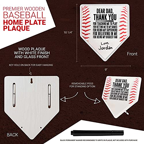 Chalktalksports Premier Baseball Home Plate Plaque | Dear Dad #TOP2