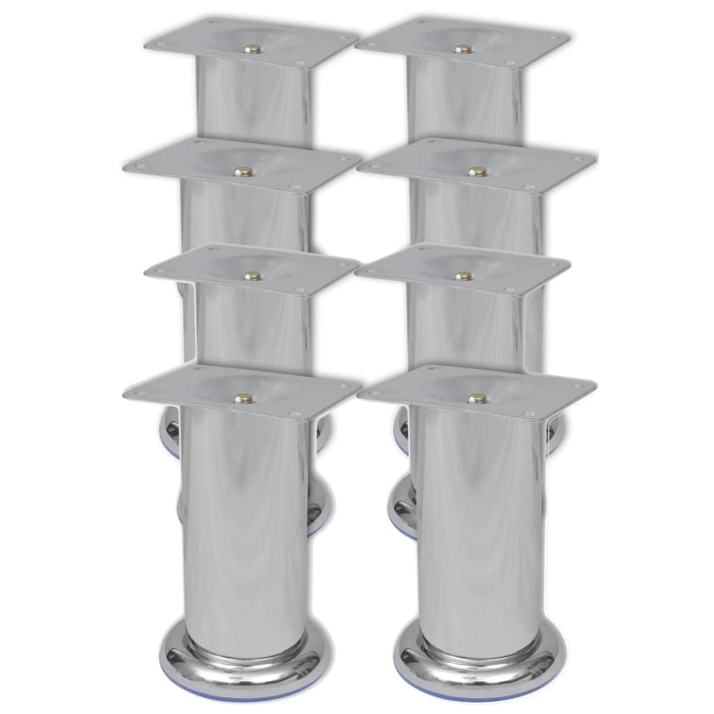 Mangloder - Juego de 8 patas redondas para sofá, 120 mm, de hierro, patas para muebles, patas de armario, patas de mesa, pie de cama, pie de repuesto para sofá, sillón, cómoda, estantería, aparador