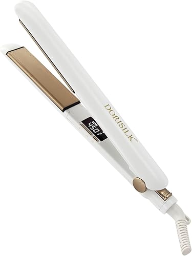 DORISILK Plancha plana de cerámica de 450 grados, alisadora y rizadora 2 en 1, plancha alisadora de calor rápido 30 segundos para cabello, plancha