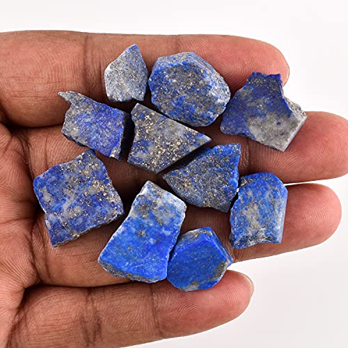 Infinitygemsart 10Pcs Raw Lapis Lazuli Loose Wholesale Bulk Stones, Birthstone, Natural Rough Gemstones, Diy & Jewelry Making Supply, Chakra Energy Healing Crystals, Gem Collection #TOP3