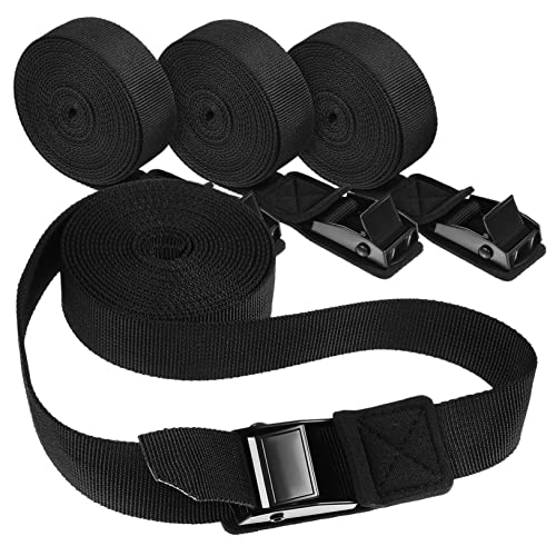 WHAMVOX 4 Pcs Adjustable Tie Down Straps for Surfboards and Canoes Heavy Duty Equipment Straps with Buckle for Secure Roof Transport Versatile Board Tie Straps