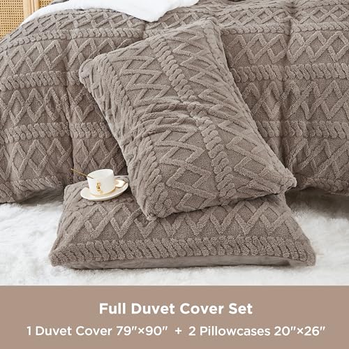 Andency Khaki Sherpa Fleece Duvet Cover Full Size thumb #6