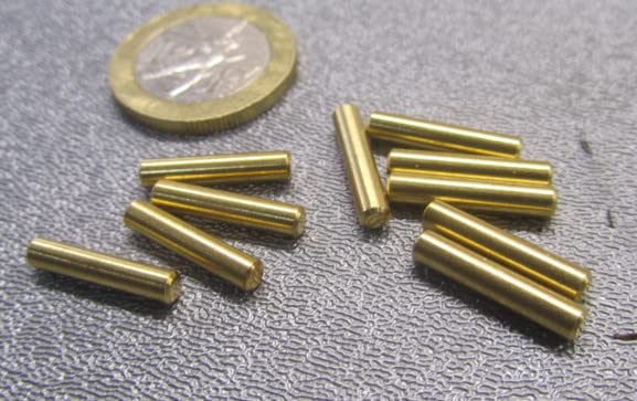 360 Brass Dowel Pin 1/8" Diameter x 5/8" Length 10 Pcs