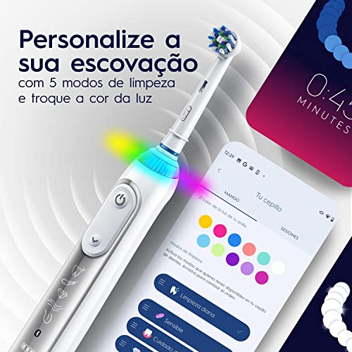 Escova Elétrica Recarregável Oral-B Genius 8000 Bivolt + 2 Refis Sensi Ultrafino e CrossAction