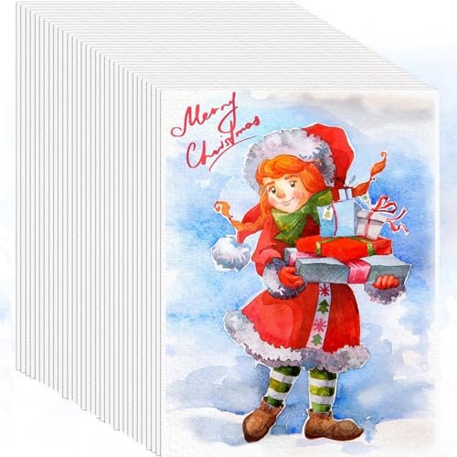 Image of 100 Sheets Watercolor Paper, 5 inchx7 inch Water Color Paper Bulk, Drawing Paper | White 140lb /300g Cold Pressed Acid-Free Artist Paper for Adults Students, Watercolors, Markers, Art Journaling Supplies