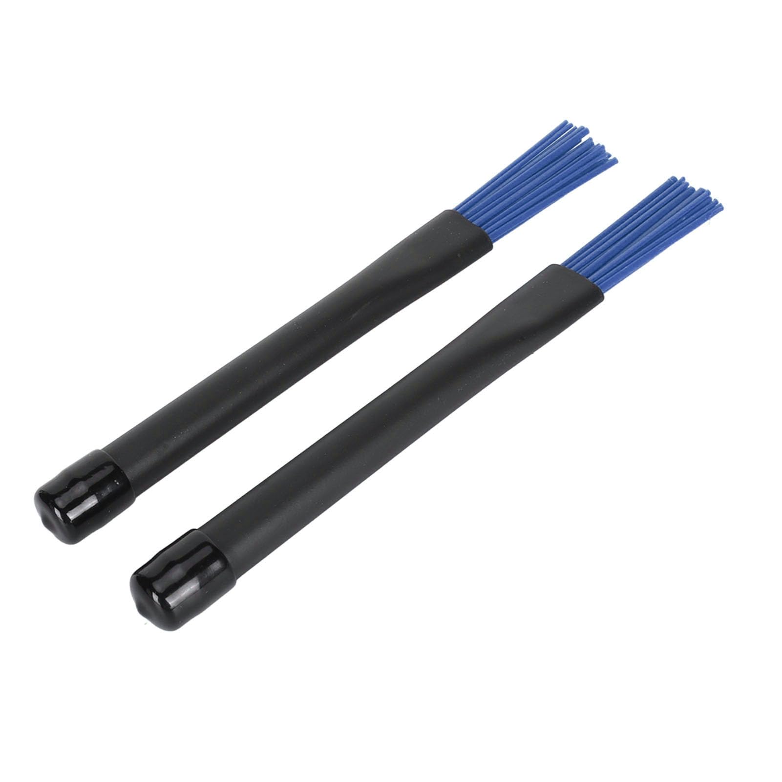 Recipe The Compactly Battery Brush Nylon Set Easy Rubber Grip Handles for Country Drummer Music (Blue)