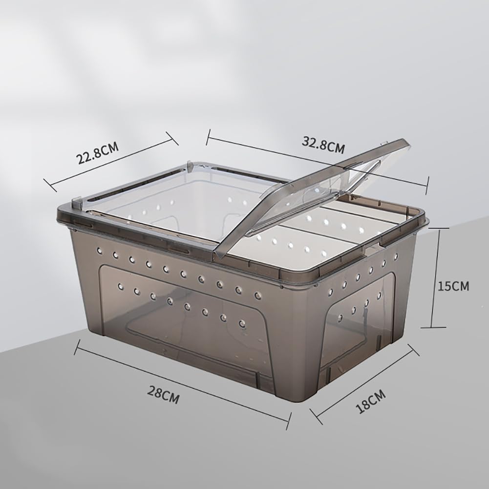 Reptile PC Terrarium, Zestaw startowy zbiornika płazów, zbiornik gadów w stosunku do wielu powtórzeń domowych gospodarstw domowych, żółwia terrarium na jaszczurki, rogowe żaby,L brown