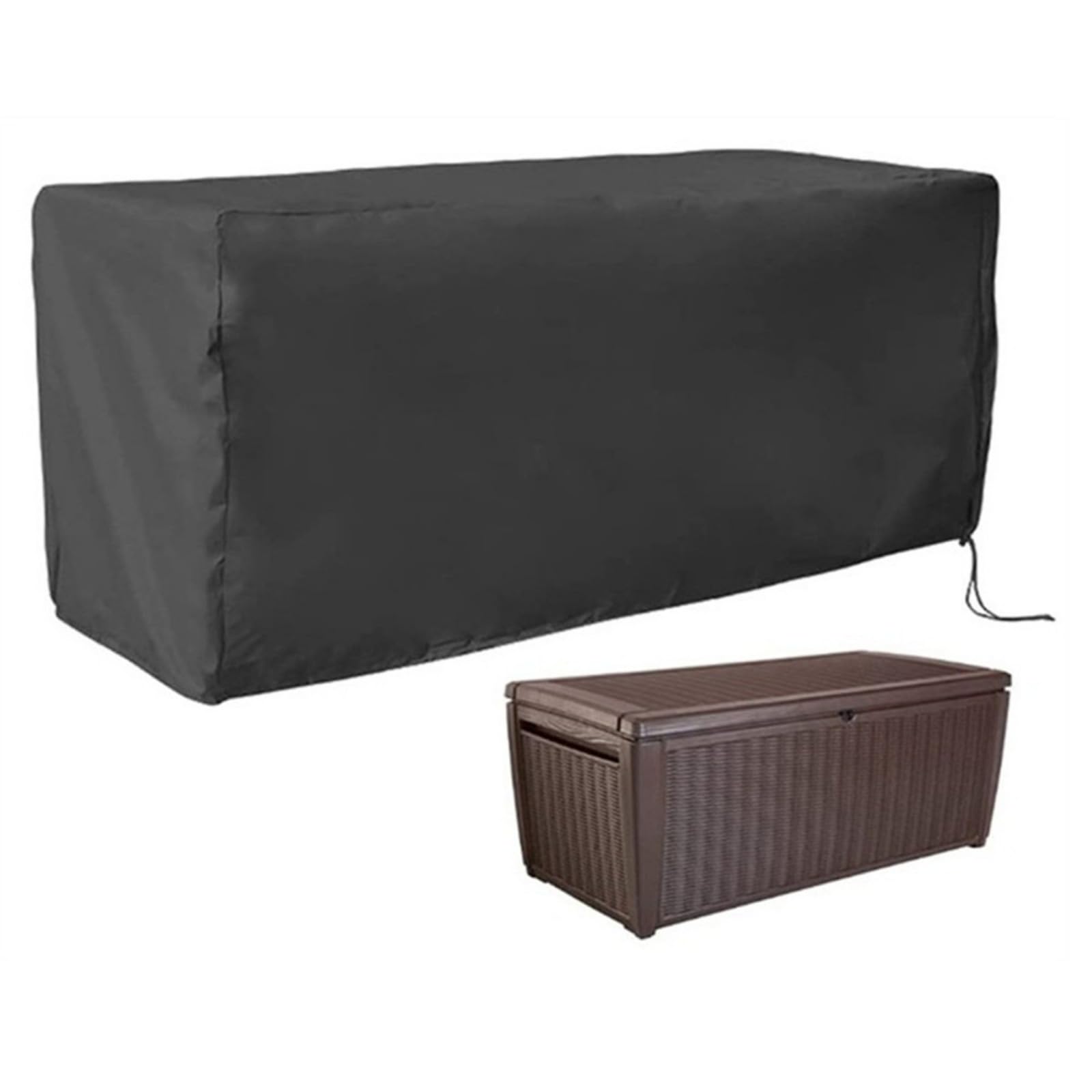 Garten Kissentruhe Allzwecktruhe Kissenbox Abdeckung Auflagenbox Schutzhülle Gartenbox Abdeckplane Gartentruhe Schutzplane Abdeckhaube 100 Wasserdicht UV Sowie