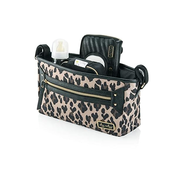 Itzy Ritzy Verstellbarer Kinderwagen-Organizer mit zwei integrierten Taschen, Fronttasche mit Reißverschluss und… – Bild 5