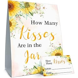 how many kisses are in the jar game sign