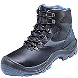 schwarzer Sicherheitsschuh, Waterproof-Glattleder, XP metallfreie Durchtritthemmung, Oberkappe, aktiv-X Funktionsfutter, auswechselbare Einlegesohle, 3D-Dämpfungssystem, Outdoor Sohlentechnologie, Grobstollenprofil