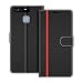Produktbild COODIO Handyhülle für Huawei P9 Handy Hülle, Huawei P9 Hülle Leder Handytasche für Huawei P9 Klapphülle Tasche, Schwarz/Rot