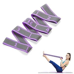 Yoga Straps for Stretching, Leg Stretcher Strap Flex Strap Yoga Stretch Assist Exercise Strap High Elastic Back Stretcher with 9 Adjustable Loops, for Yoga Pilates Flexibility