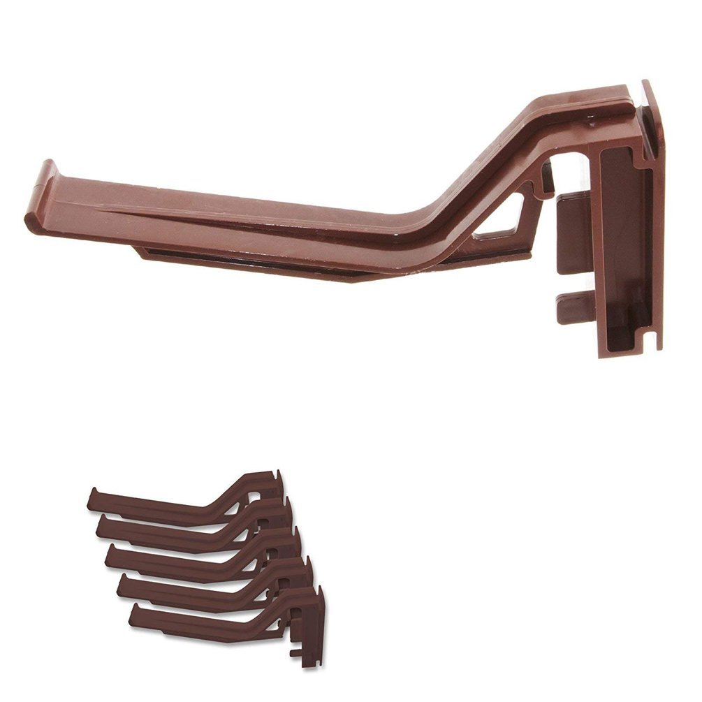 5 x Brown Eurocell CRS-8207 Conservatory Gutter Brackets for Eurocell Marshall Tufflex Overhead Hidden Clip