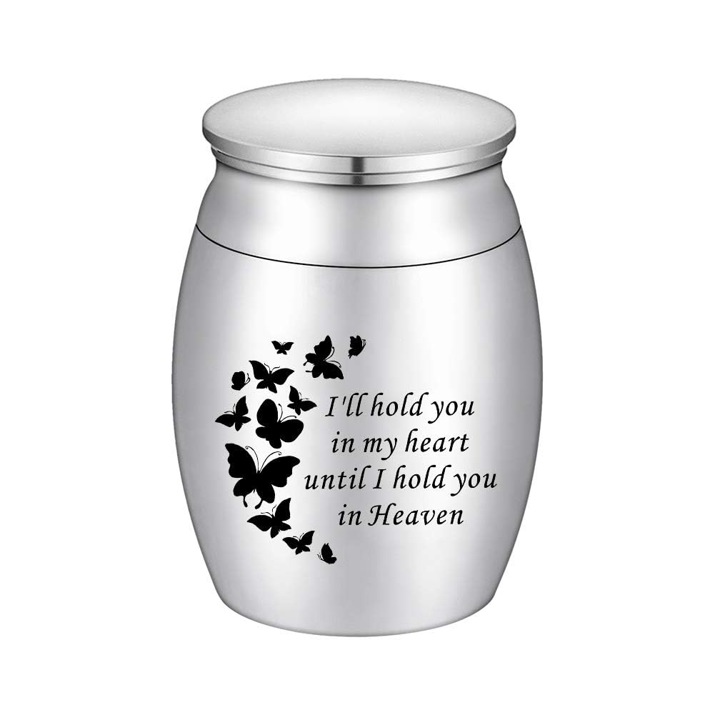 QGJNSGC Small Keepsake Urns for Human Ashes Cremation Urns for Ashes Stainless Steel Funeral Memorial Ashes Holder Mini Cremation Urn for Pet or Human Ash โ image 1