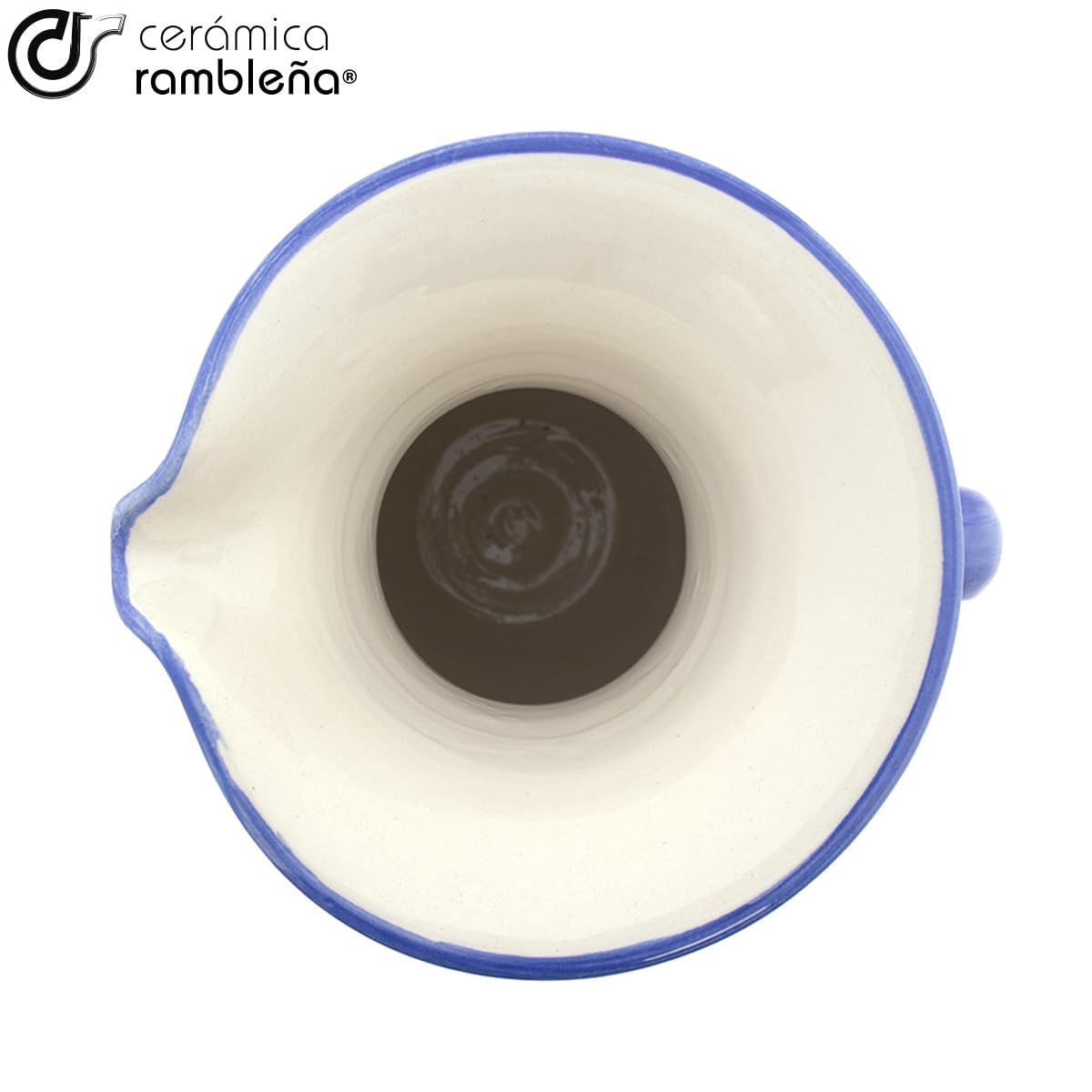 CERAMICZNY RAMBLEÑA | Dzbanek na wodę | Dzbanki z czerwonego błota | Dzbanek do soku | Dzbanek wody Model 06 | 100% Ręcznie robione dekoracje | 1,5 litra
