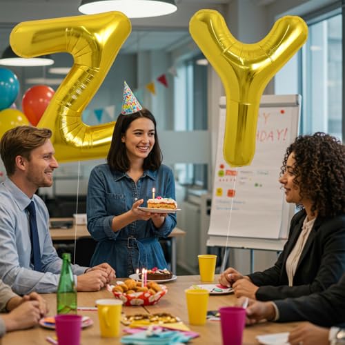 Image of TONIFUL 40 Inch Large Gold Letter Y Helium Balloons,Foil Mylar Big Balloons for 2026 New Year Eve Graduation Wedding Baby Shower Birthday Party Anniversary Supplies Decorations