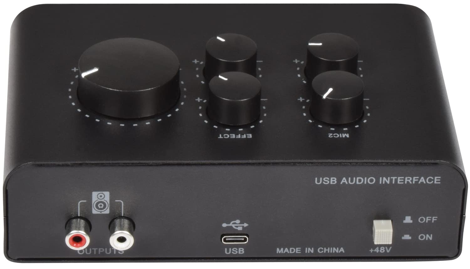 Citronic | Interfaz de audio USB – 2 entradas de micrófono y 1 entrada de instrumento