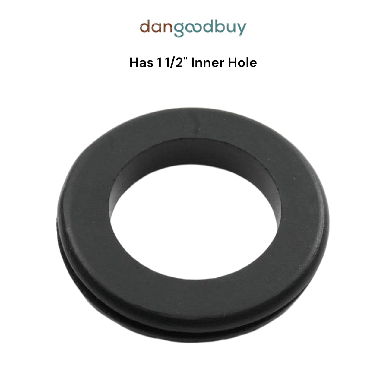 Rubber Grommet Fits 2" Hole in 3/32" Panel - SBR Rubber - Has 1 1/2" Center Hole (24 Pack)