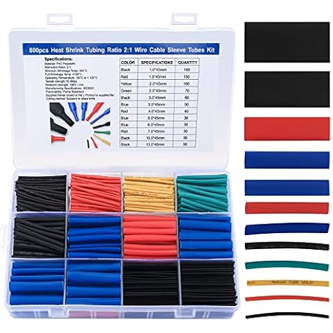 800 Pcs SZJYG Heat Shrink Tubing Kit Cover