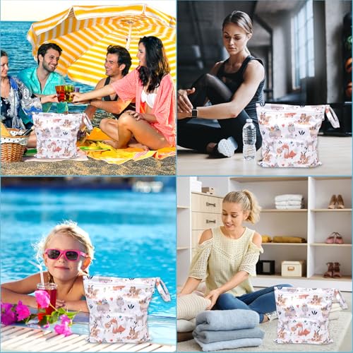 Miniatura 6 de Ruacdiq 3 Piezas Wetbag Guardería, Bolsa Para Ropa De Baño Húmeda, Bolsa Para Pañales Húmedos Y Secos Con Cremallera Para Viaje Playa Piscina