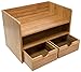 Sorbus Bamboo Desk Organizer - 3-Tier 100% Bamboo Desktop Organizers – Mini Bamboo Desk Drawer Tabletop Storage Box Countertop Organization 3 Drawers & Shelf - Office, Makeup Vanity, Fully Assembled