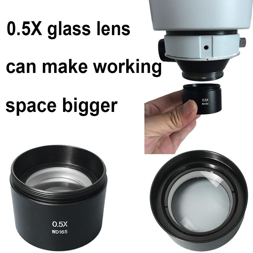 Kamera mikroskopowa, 0,5X 2X,7X pomocniczy szklany obiektyw dla przemysłu cyfrowy wideo stereofoniczny aparat z mikroskopem obiektywu gwint montażowy(6pcs set)