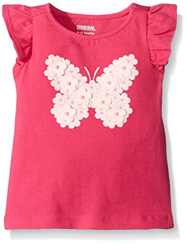 Gymboree Baby Girls' Dark Pink Butterfly Graphic Tee