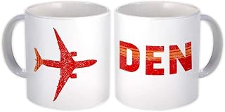 USA Denver Airport Colorado DEN : Gift Mug Travel Airline Pilot AIRPORT - White