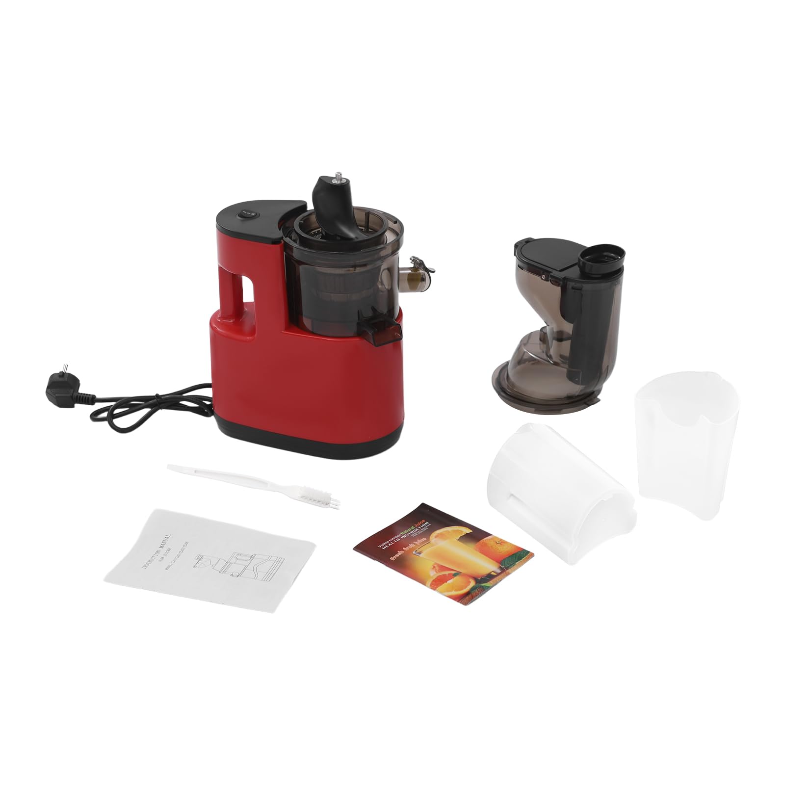 Exprimidor eléctrico Slow Juicer, 500 W, exprimidor eléctrico para verduras y frutas, silencioso, con sistema antigoteo, ideal para una alimentación saludable