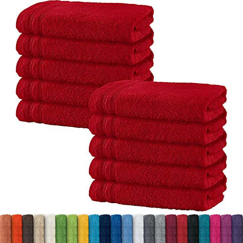 Erwin Müller Handtuch 10er-Pack Heidelberg 100% Baumwolle rot Größe...