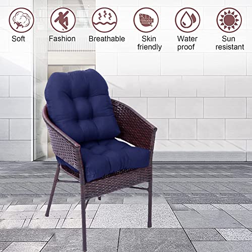 Gppsungd Rocking Chair Cushion Set 2 Pack U Shape Patio Seat Cushions Soft Thickened Indoor/Outdoor Patio Chaise Lounger Cushion 18.9 X 18.9 Inch (Navy) #TOP4