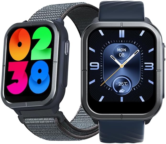 Mibro Reloj inteligente Bluetooth con pantalla HD de 1,85 pulgadas, 2 ATM, impermeable, rastreador de actividad física con pulsómetro SpO2, medición del sueño