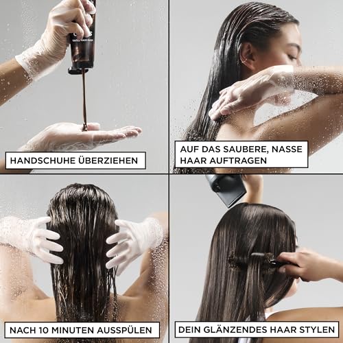 Olia Gloss, Toning Hair Mask, repariert bis zu 1 Jahr Haarschäden, bis zu 72h sichtbarer Glanz, intensiviert die Haarfarbe bis zu 6 Haarwäschen, wie eine Haarmaske anwendbar, Cowboy Copper