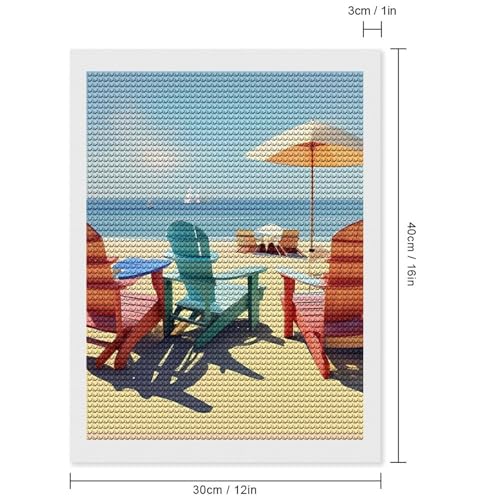 Peinture diamant bricolage kit complet loisir creatif paysage plage