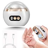 Elektrischer Nagelknipser,2 in 1 Nageltrimmer Nagelpolierer mit LED-Licht, 3 Einstellbaren Geschwindigkeiten & Effizient und Verletzt die Hände Nicht, für Baby Senioren Erwachsene