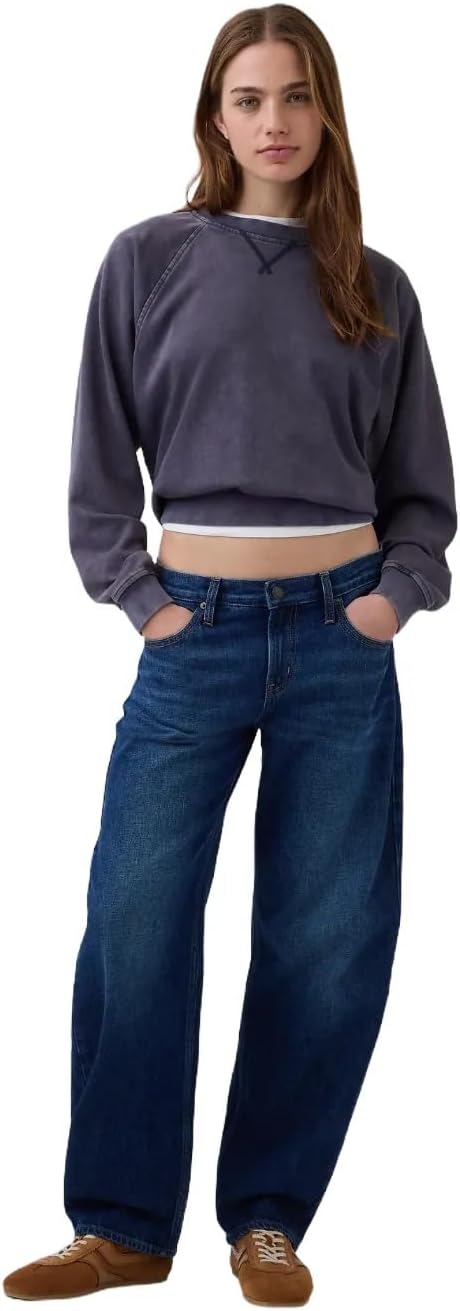 GAP Women's Low Rise Barrel Denim Jean