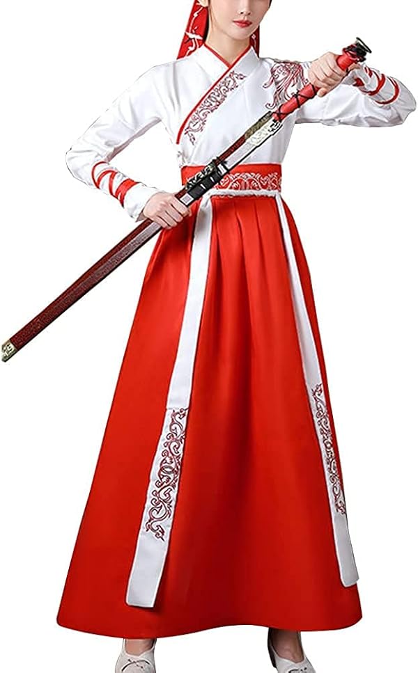 Lazutom Women's Chinese Hanfu Dress Ancient Tang Dynasty Cosplay Women Martial Arts Fancy Dress by Lazutom - Used condition - US$31.48