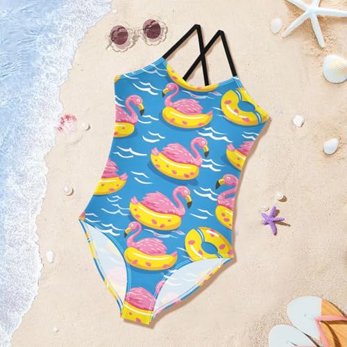 Swimming Ring Pool Girls One Piece Swimsuits Summer Quick Dry Beach Bathing Suit3