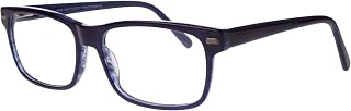 XPL Wide Guyz GOTTI Eyeglasses, Dark Navy Blue Frame, 60-18-155 Size, Large Fit