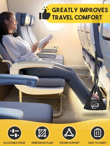 Siumir 03 Airplane Foot Rest, Upgraded Anti-Squeeze Foot Hammock thumb #5