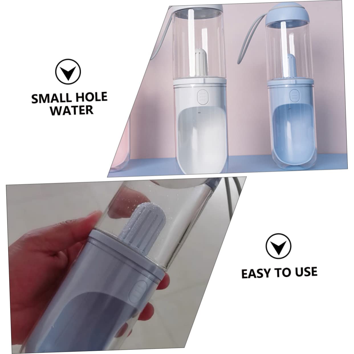 VANZACK Borraccia Portatile per Cani e Gatti 330ml, da Viaggio Design di Perdite, Apertura per Uscire